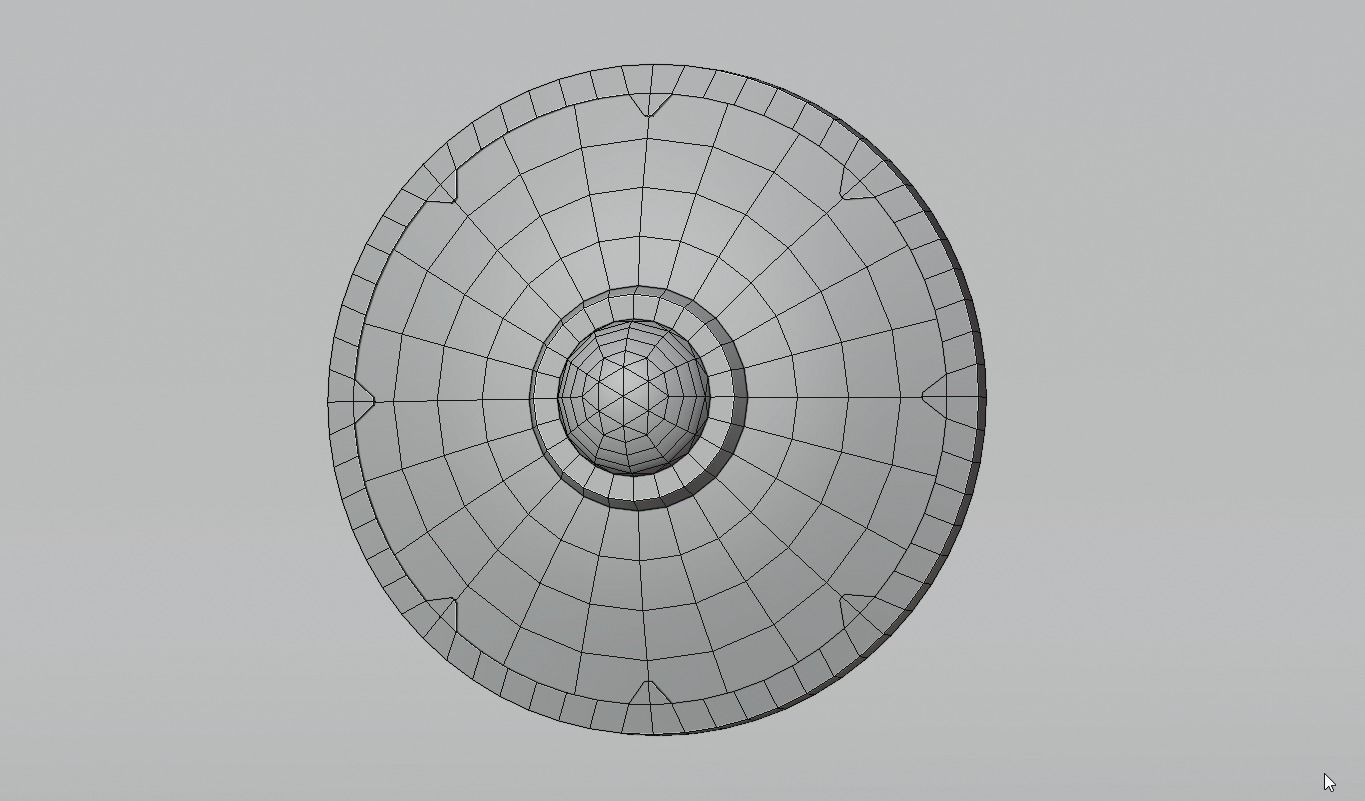 Viking Shield Low-poly 3D model_9