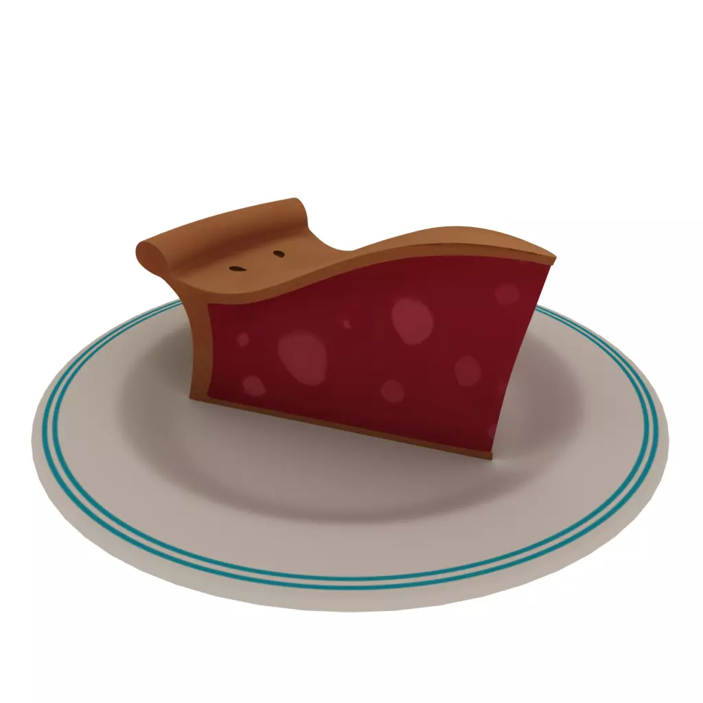 Piece of pie 3D model_0