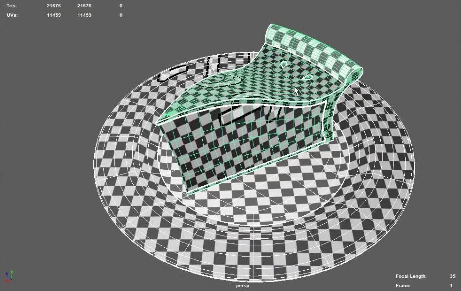Piece of pie 3D model_2