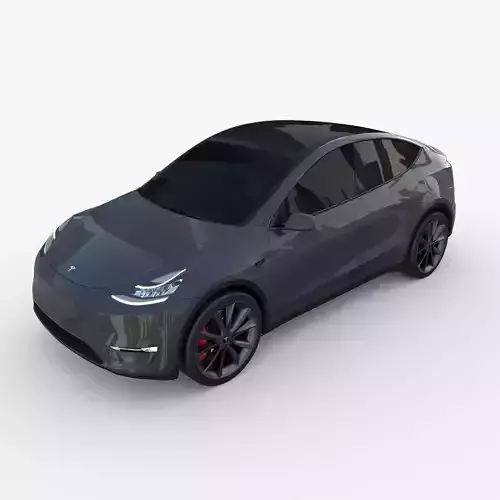 Tesla Model Y Midnight Silver 3D model
