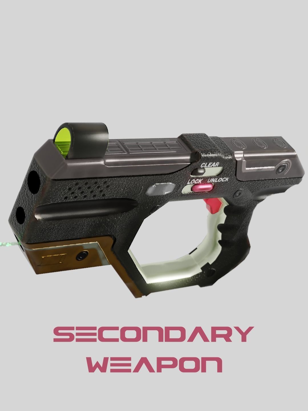 Sci-Fi Cyberpunk Action Girl Adrestia - Rigged Low-poly 3D model_10