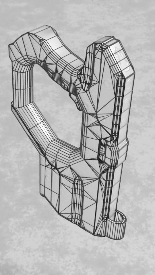 Sci-Fi Cyberpunk Action Girl Adrestia - Rigged Low-poly 3D model_40