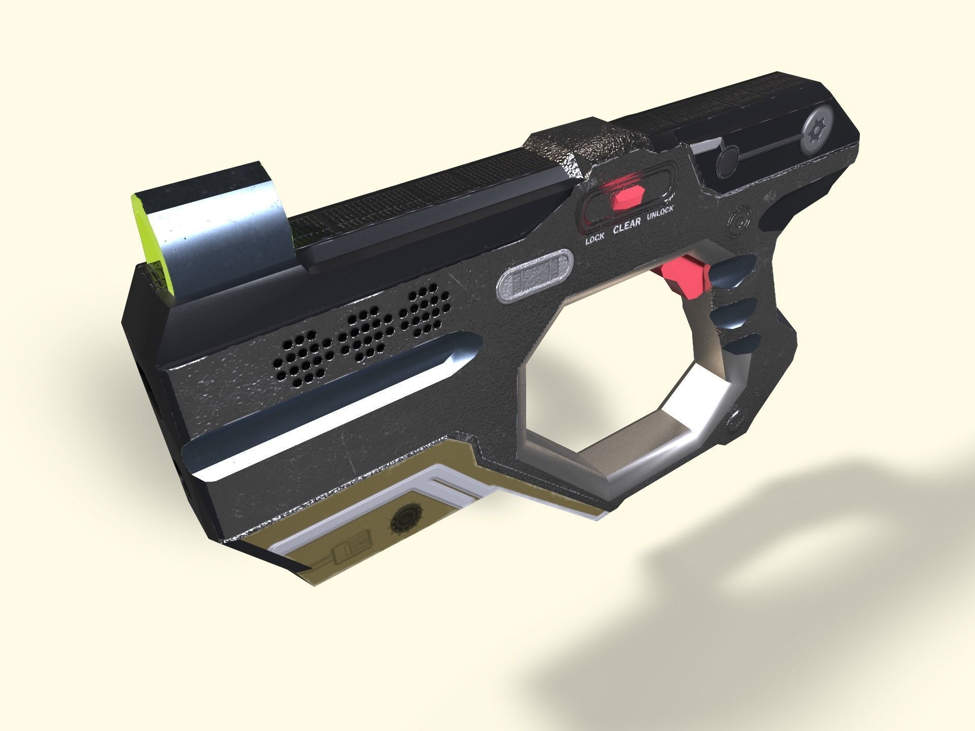 Sci-Fi Cyberpunk Action Girl Adrestia - Rigged Low-poly 3D model_11