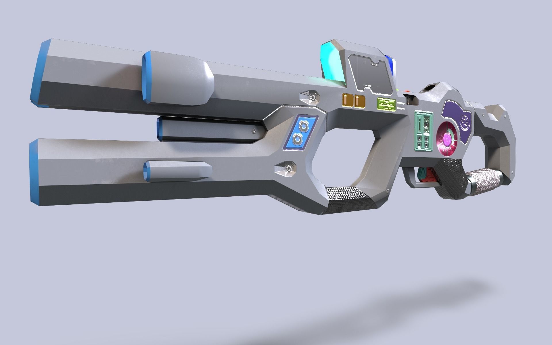 Sci-Fi Cyberpunk Action Girl Adrestia - Rigged Low-poly 3D model_21