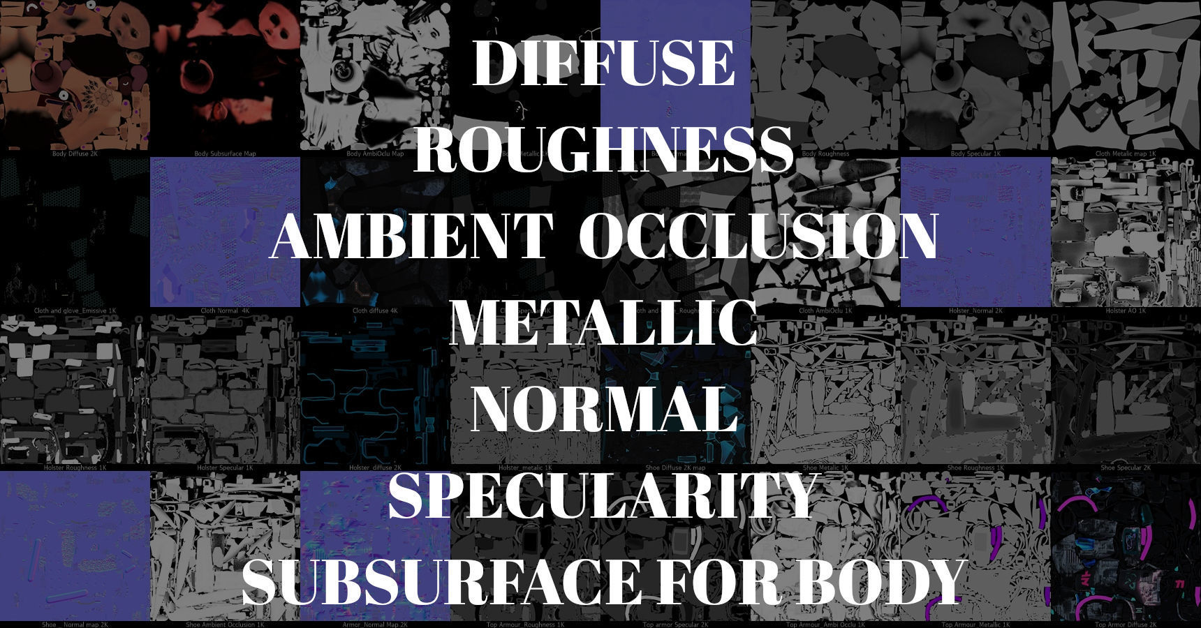 Sci-Fi Cyberpunk Action Girl Adrestia - Rigged Low-poly 3D model_27