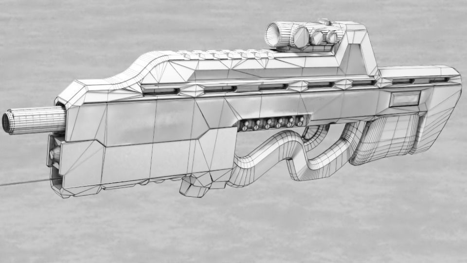 Sci-Fi Cyberpunk Action Girl Adrestia - Rigged Low-poly 3D model_39