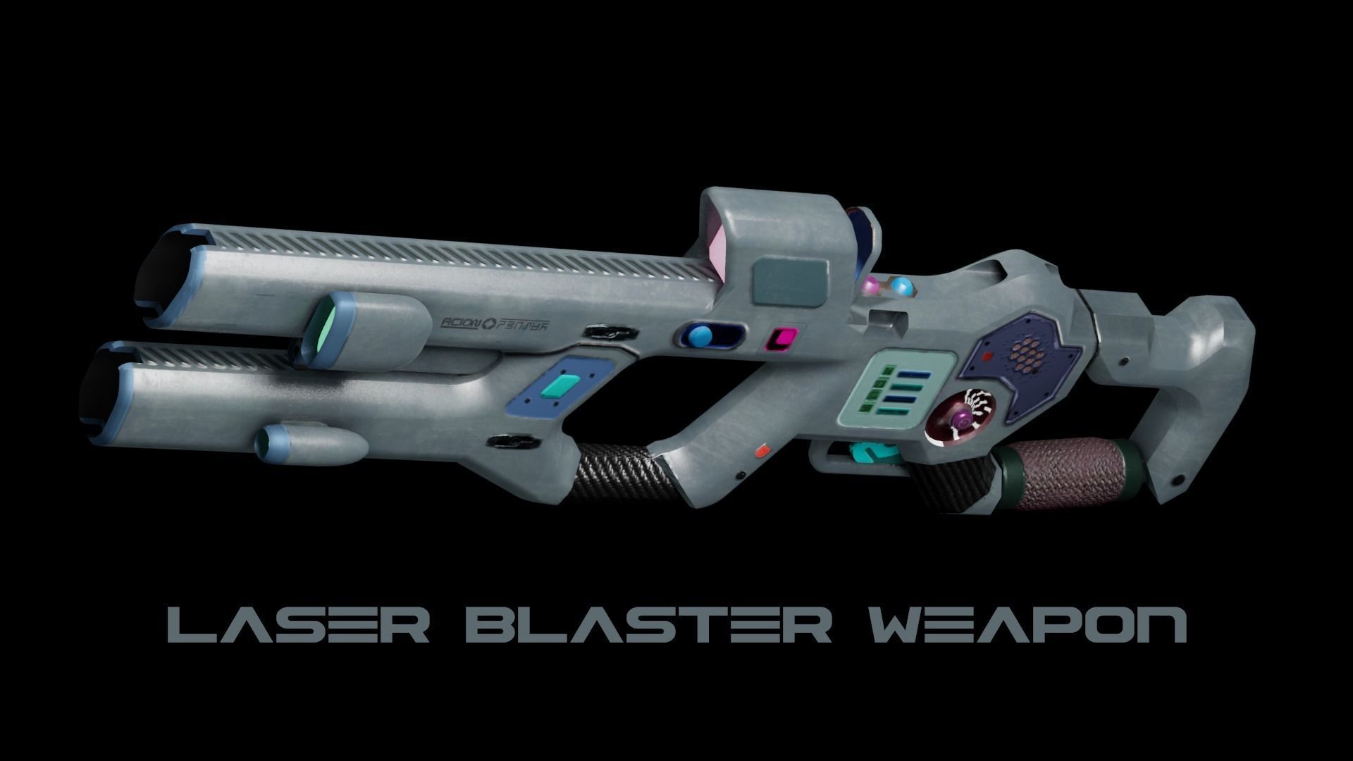 Sci-Fi Cyberpunk Action Girl Adrestia - Rigged Low-poly 3D model_22