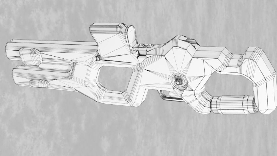 Sci-Fi Cyberpunk Action Girl Adrestia - Rigged Low-poly 3D model_41