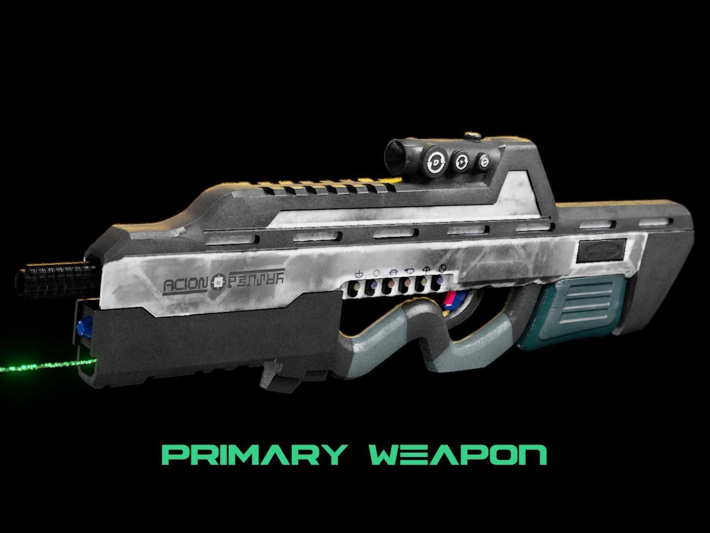 Sci-Fi Cyberpunk Action Girl Adrestia - Rigged Low-poly 3D model_24