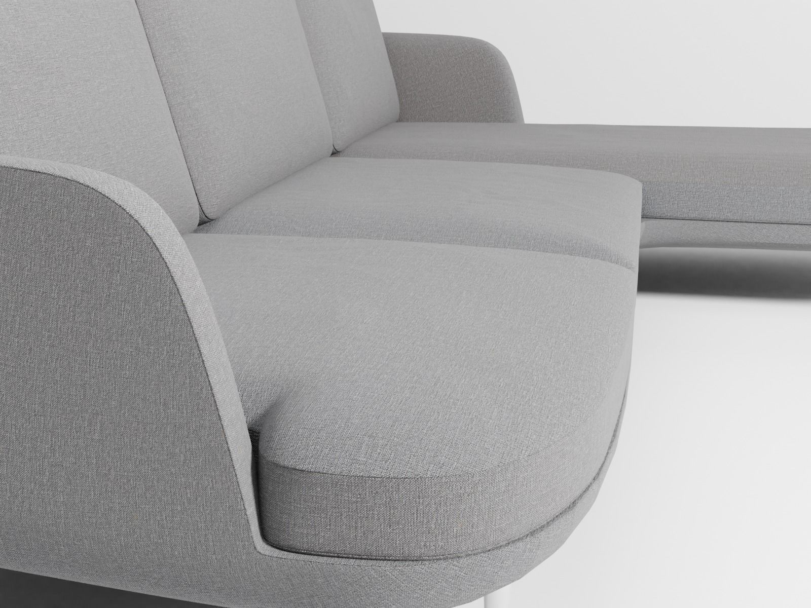 Lune sofa 3-seater with chaise longue 3D model_11