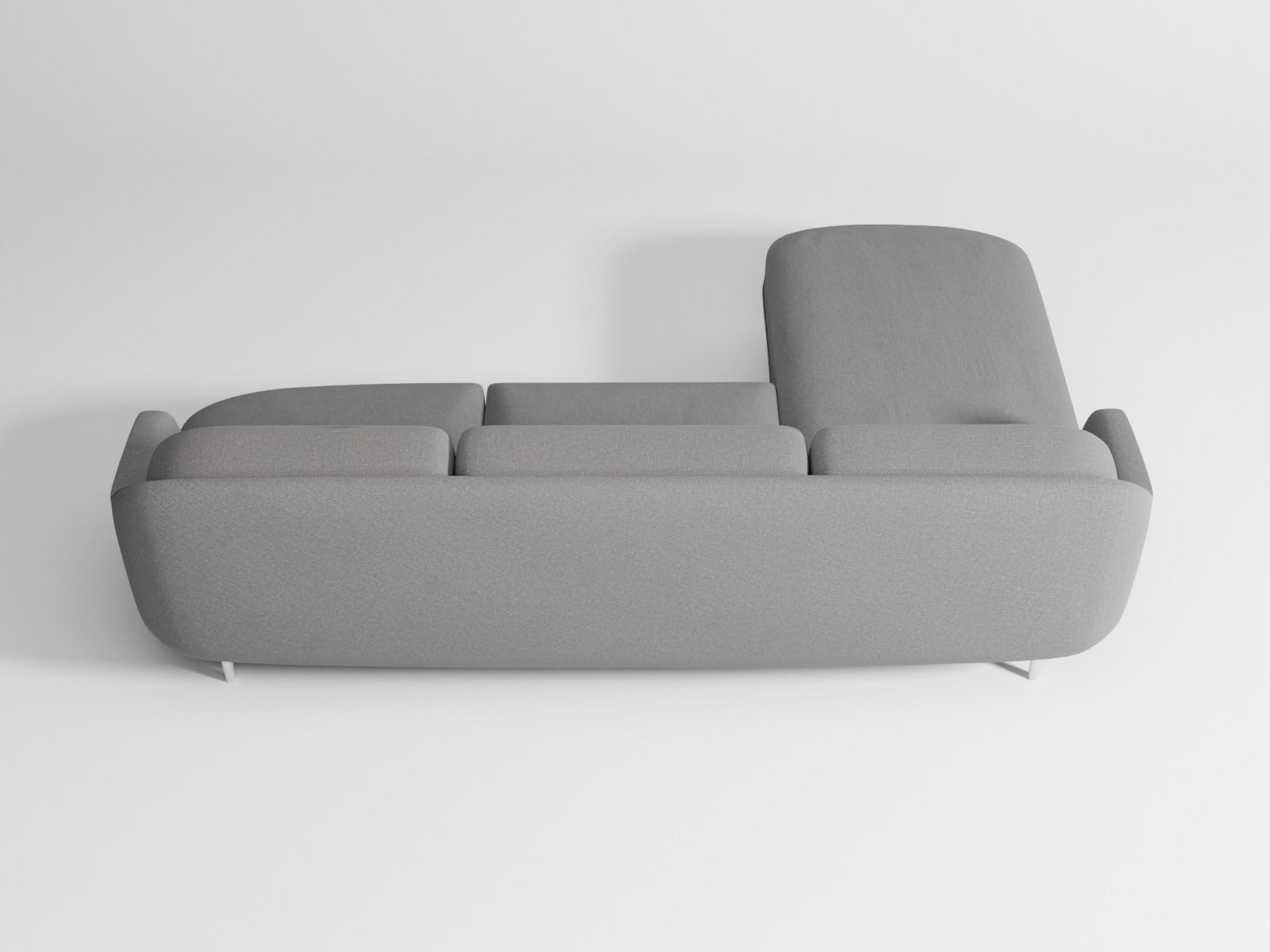 Lune sofa 3-seater with chaise longue 3D model_10