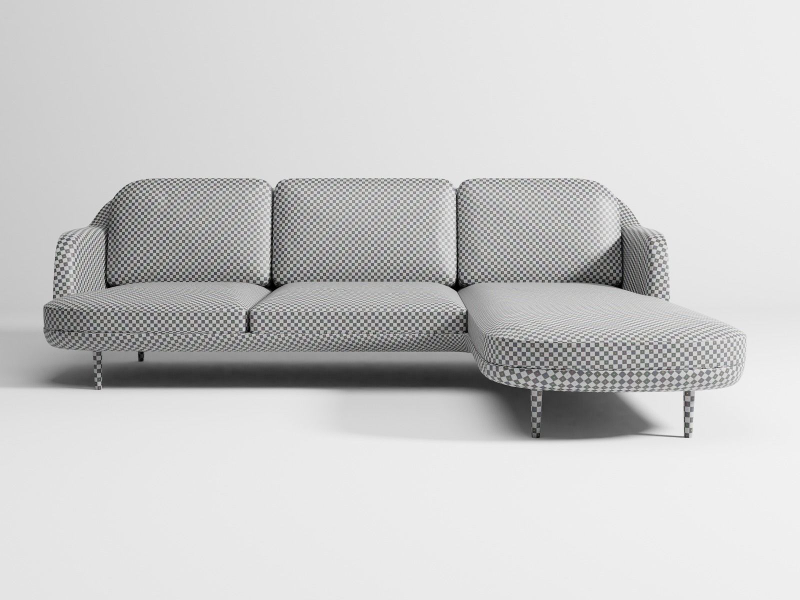 Lune sofa 3-seater with chaise longue 3D model_12