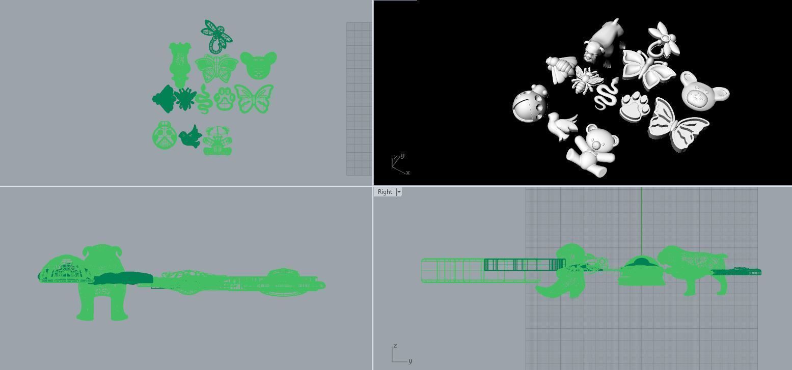 animals simplistic 3D print model_13