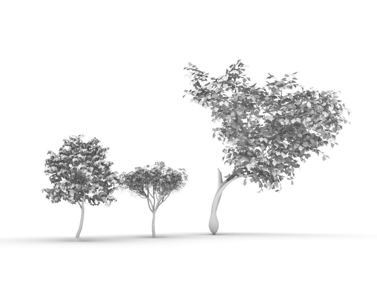 TREE PACK Low-poly 3D model_3