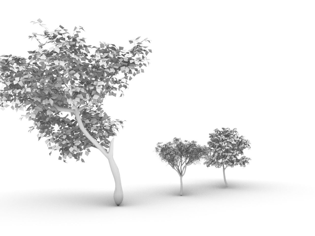 TREE PACK Low-poly 3D model_2
