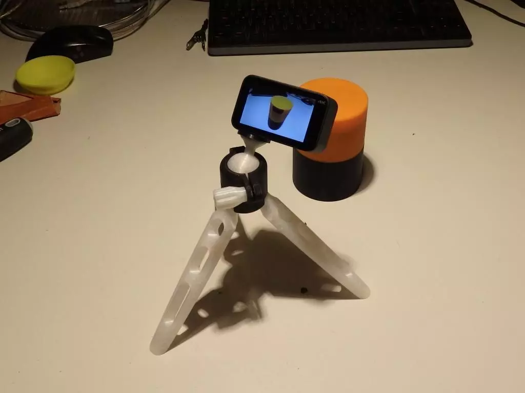 Camera tripod with ball joint and strong screw 3D print model_0