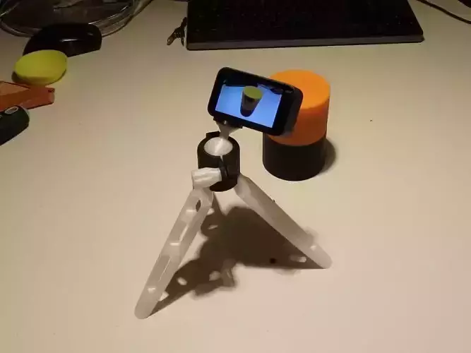 Camera tripod with ball joint and strong screw 3D print model