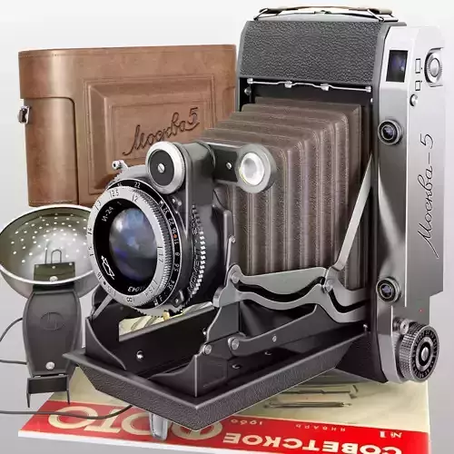 MOSKVA-5 vintage camera 3D model