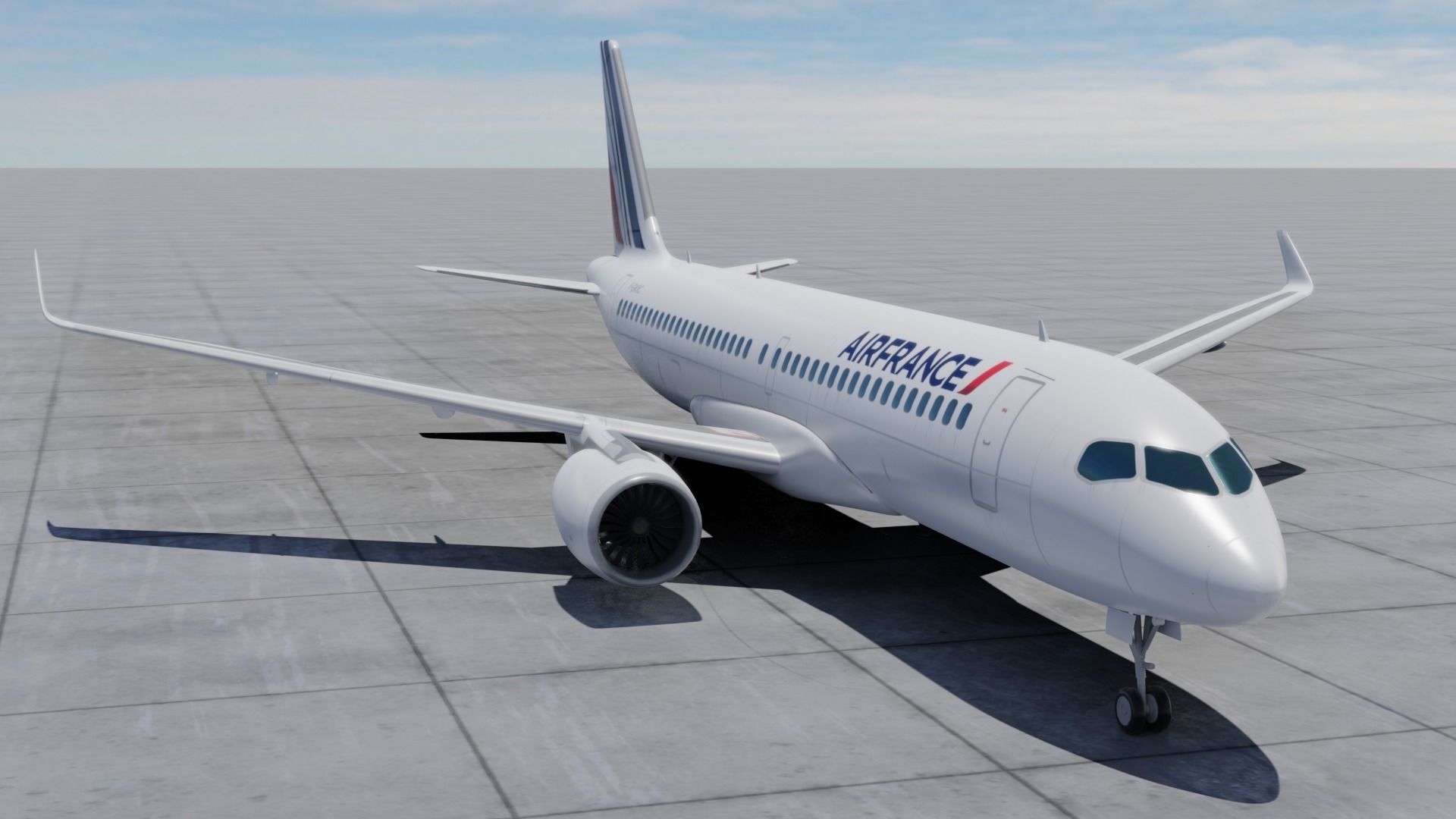 Pack Airbus A220-300 Multi livery Low-poly 3D model_2