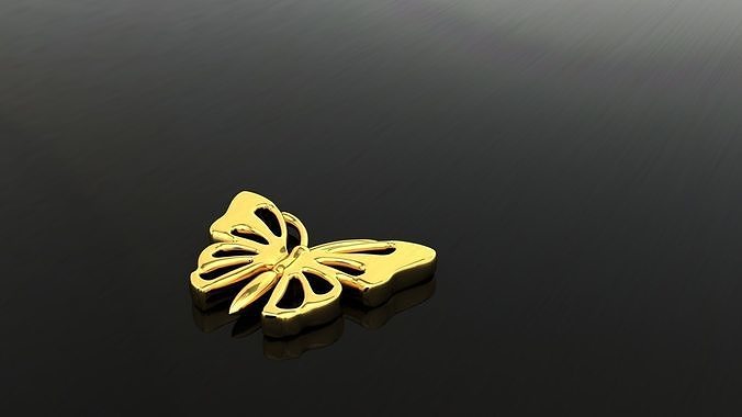 butterfly gold Free 3D print model