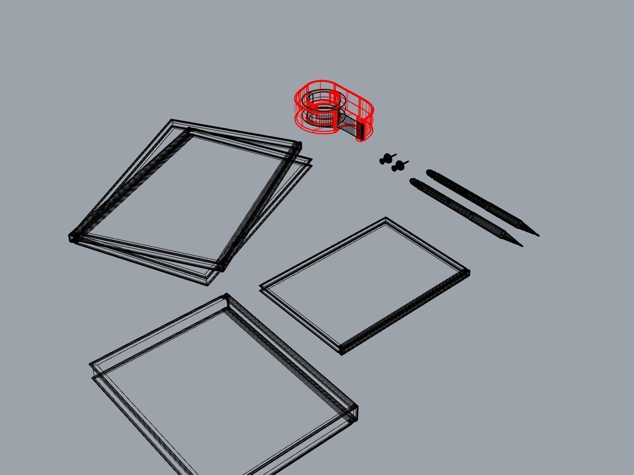 STATIONARY PACK Low-poly 3D model_5