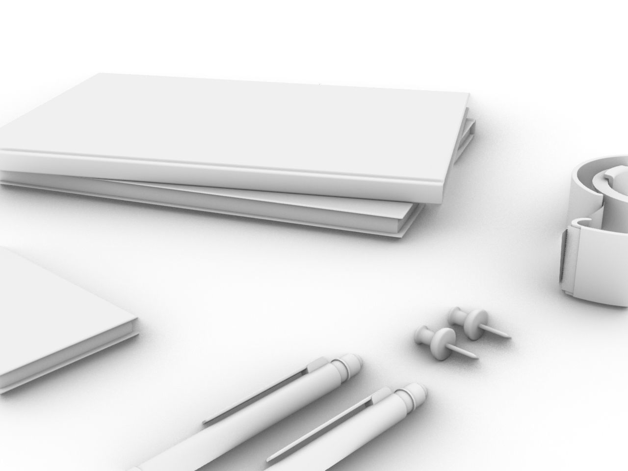 STATIONARY PACK Low-poly 3D model_3