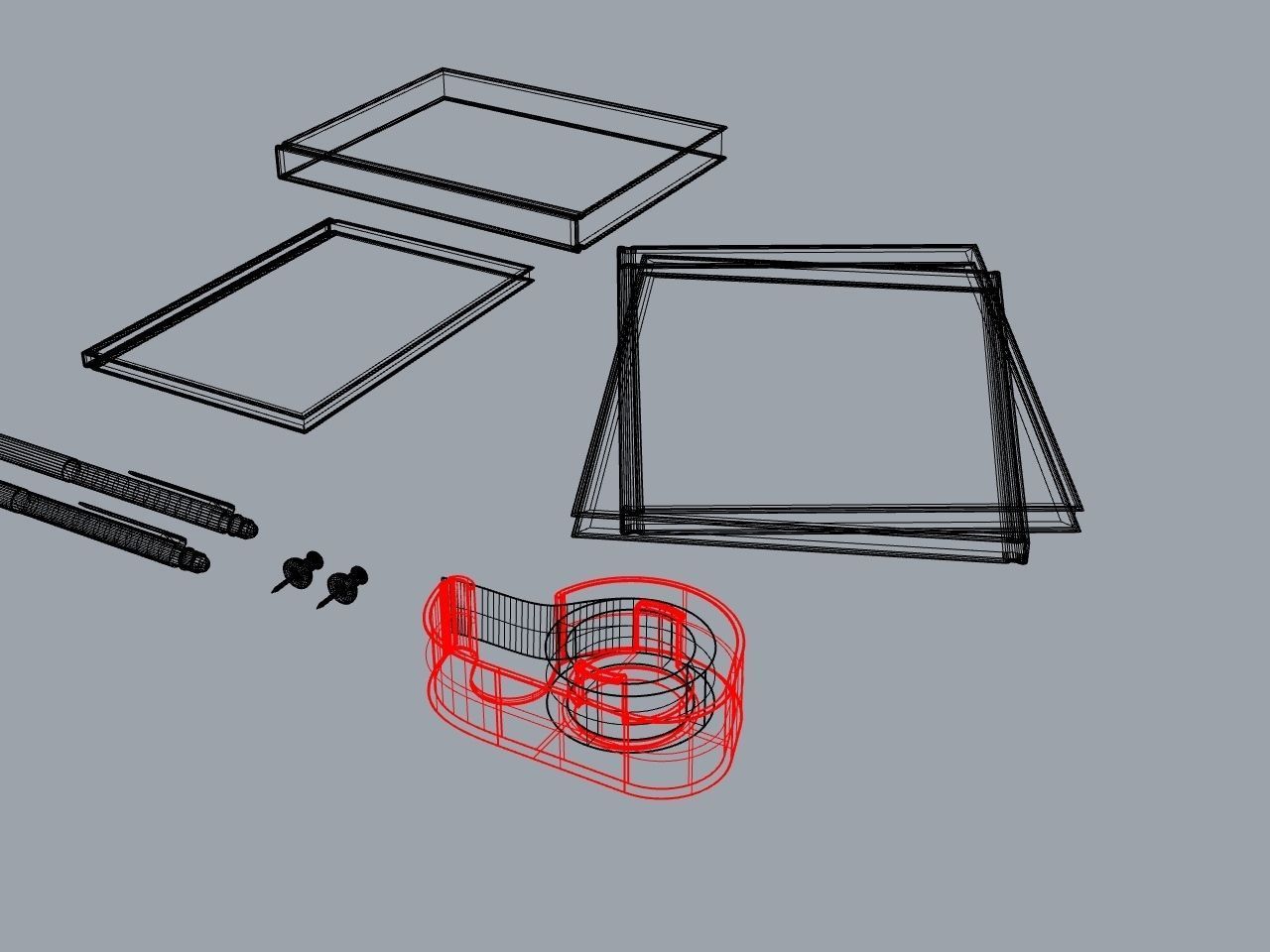 STATIONARY PACK Low-poly 3D model_7