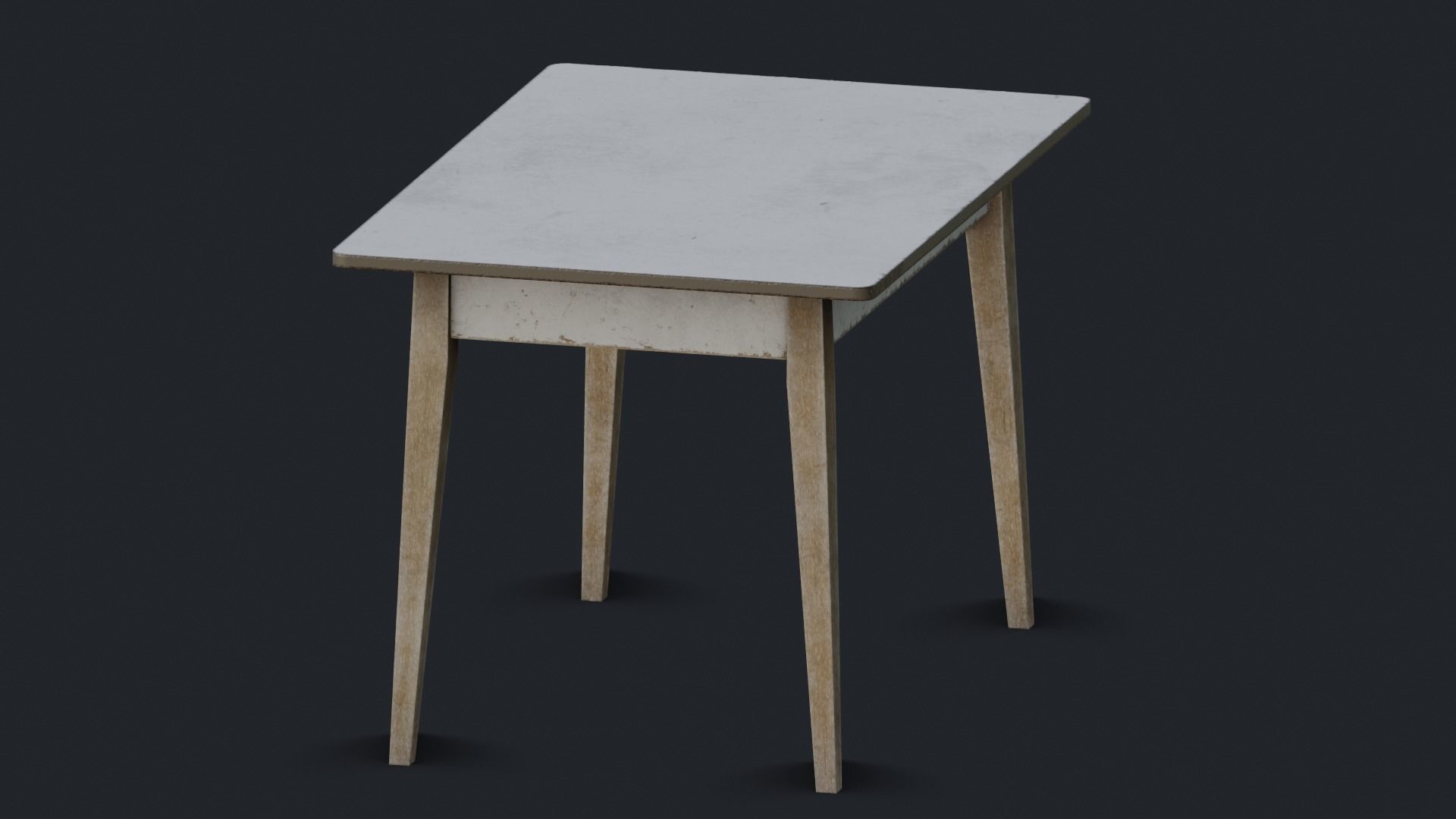 Old Dirty Kitchen Table Low-poly 3D model_18