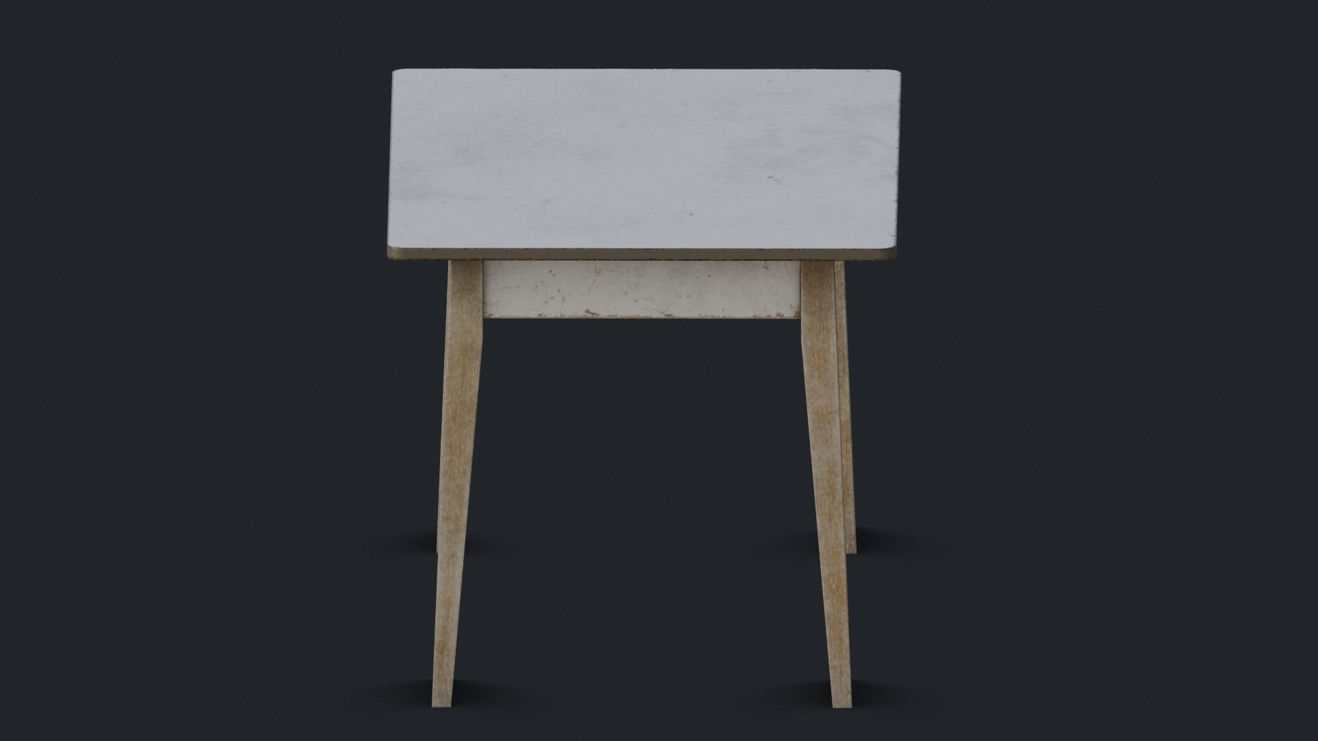 Old Dirty Kitchen Table Low-poly 3D model_17