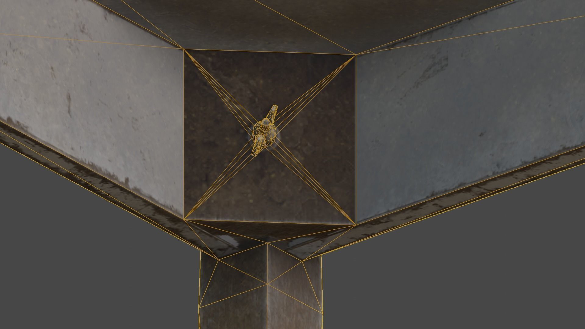 Old Dirty Kitchen Table Low-poly 3D model_27