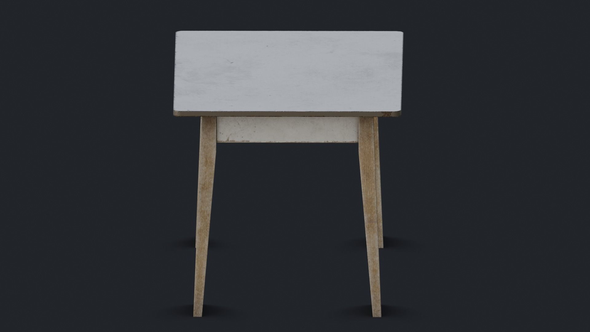 Old Dirty Kitchen Table Low-poly 3D model_5