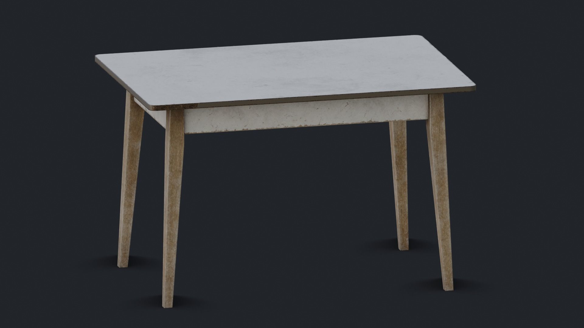 Old Dirty Kitchen Table Low-poly 3D model_22