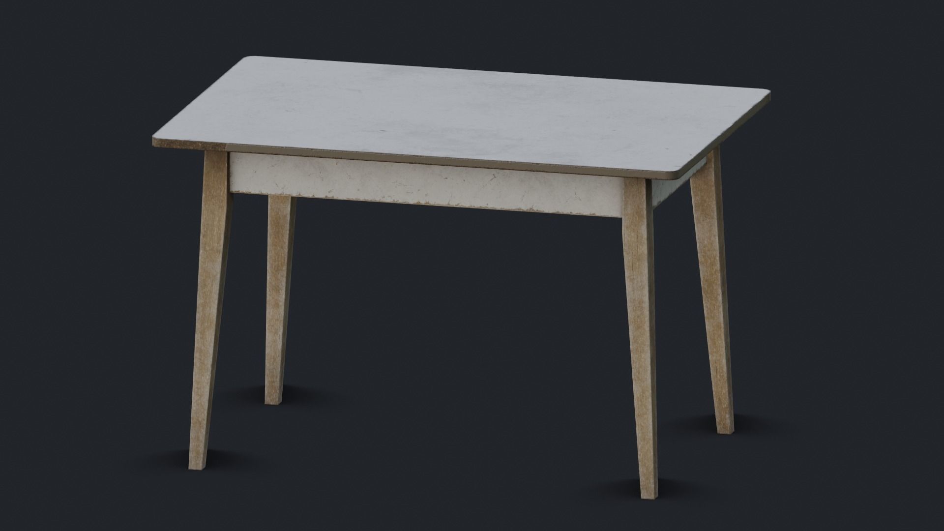 Old Dirty Kitchen Table Low-poly 3D model_24