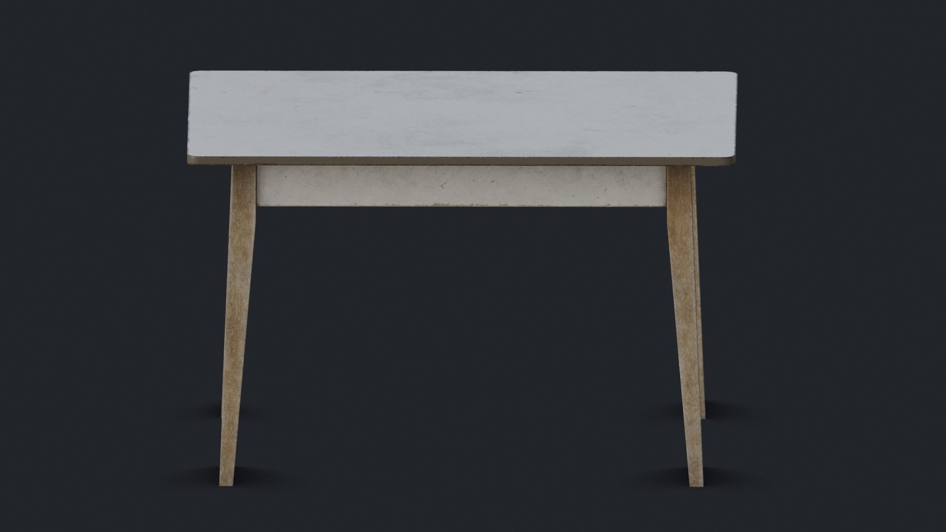 Old Dirty Kitchen Table Low-poly 3D model_11