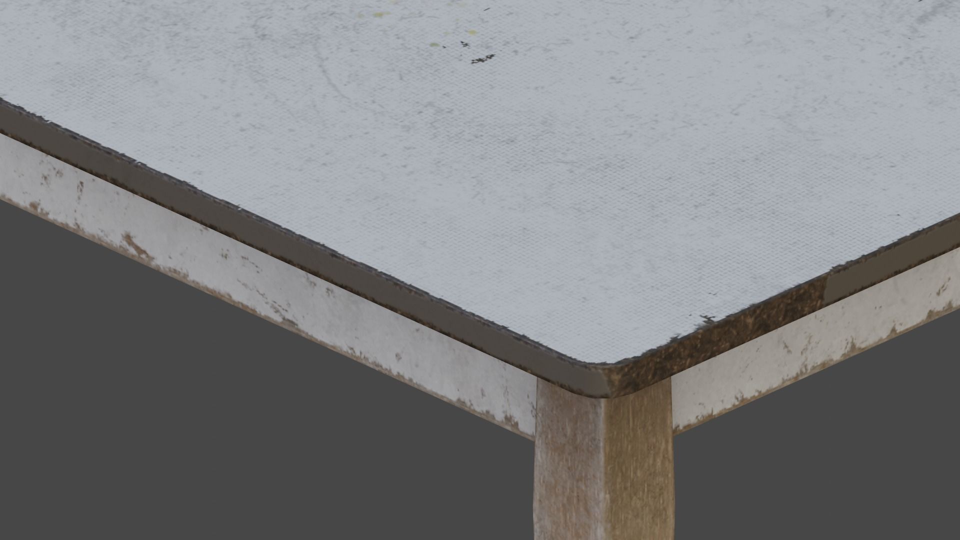 Old Dirty Kitchen Table Low-poly 3D model_29