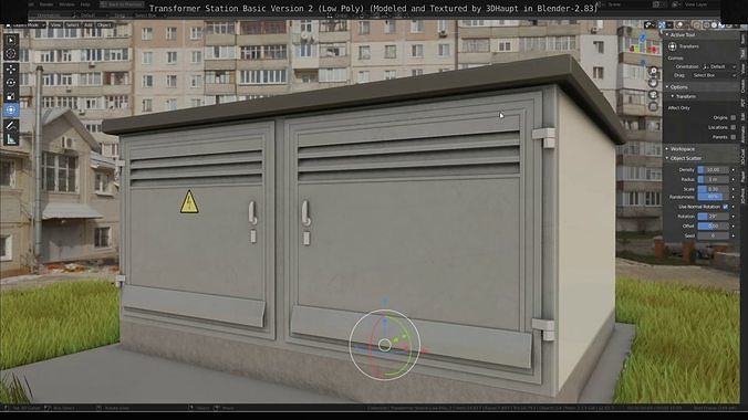 Transformer Station Basic Low-Poly Version 2 Low-poly 3D model
