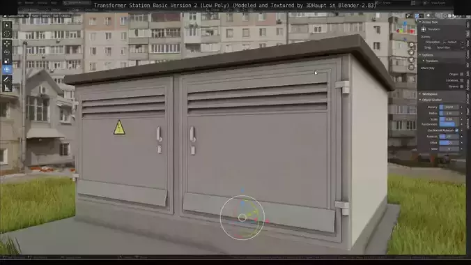 Transformer Station Basic Low-Poly Version 2