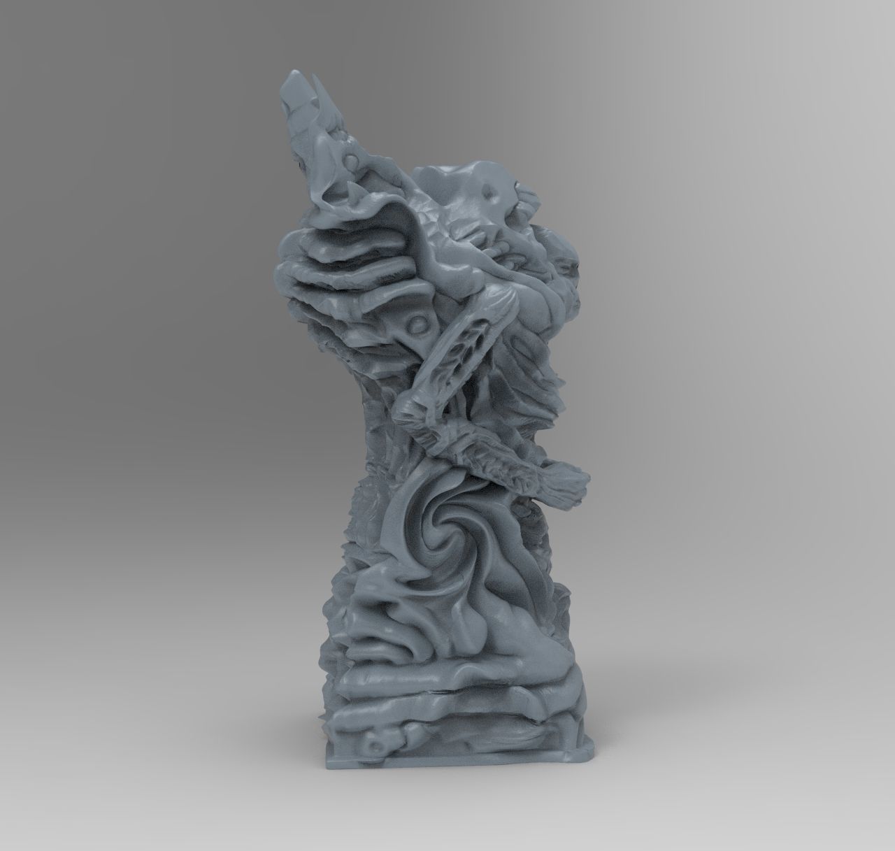 Gigeresqe statue of skeleton 3D print model_11