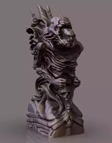 Gigeresqe statue of skeleton 3D print model