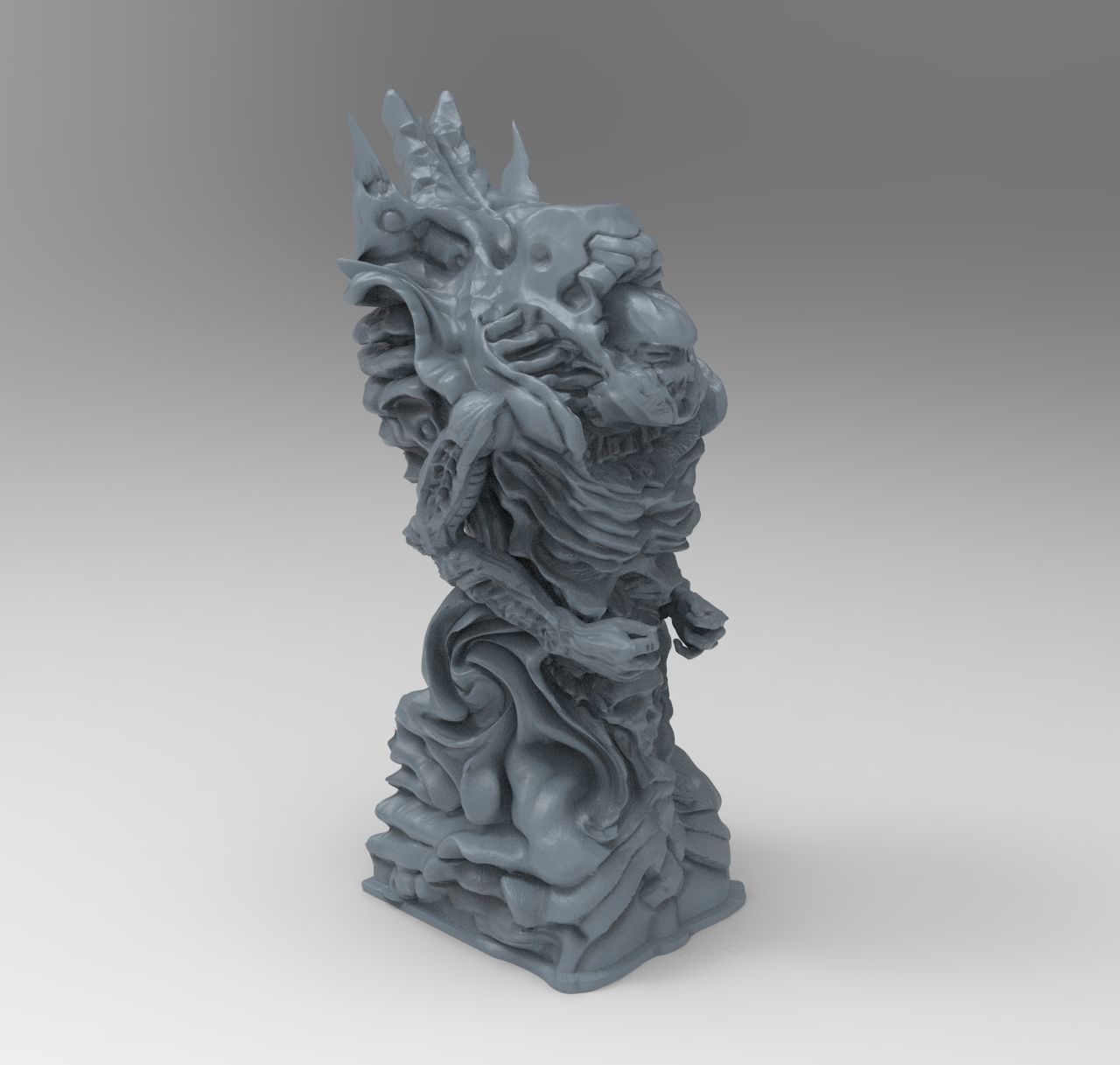 Gigeresqe statue of skeleton 3D print model_12