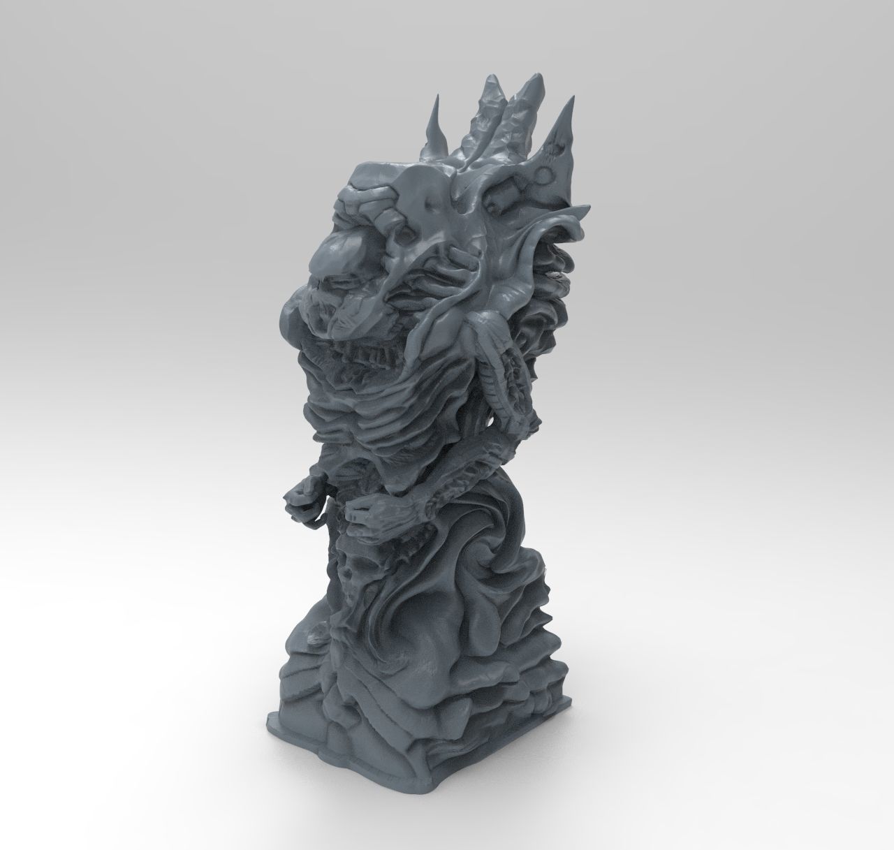 Gigeresqe statue of skeleton 3D print model_6
