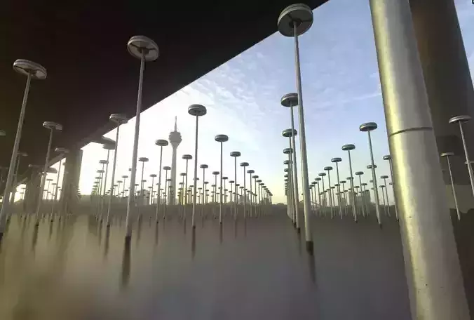 Street Light -1- Low-poly 3D model