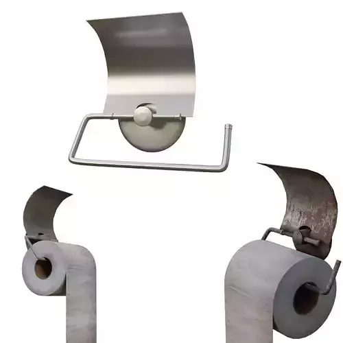 Simple Toilet Paper Holder PBR Rusty and OldSteel Subdivision 