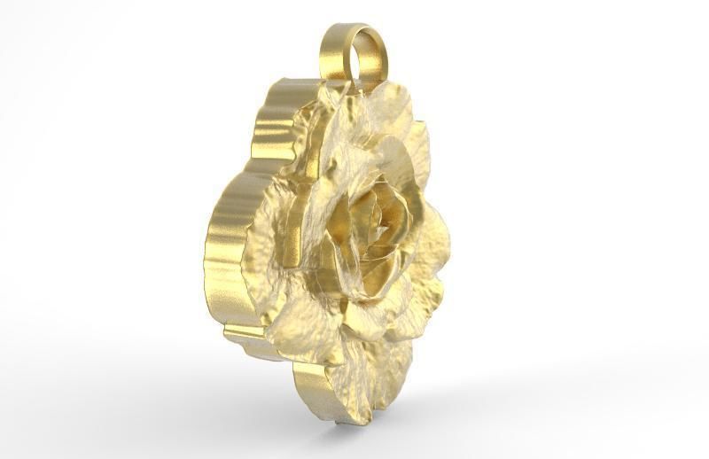 Rose pendant 1 3D print model_1
