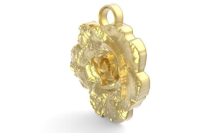 Rose pendant 1 3D print model_3