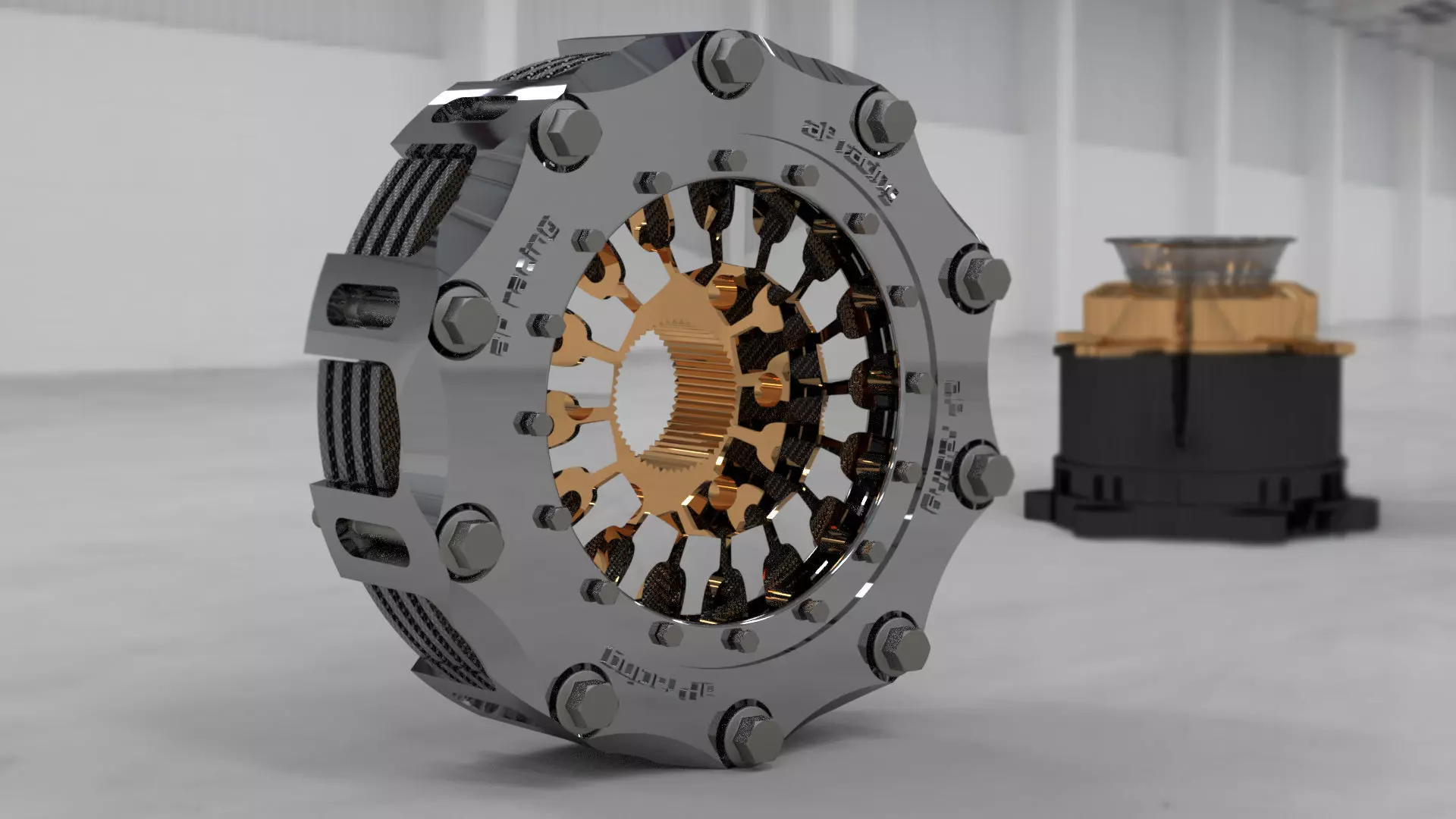 Formula 1 Clutch system aP racin 3D model_0