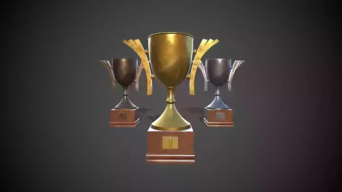 Winner Cup Trophy Low-poly 3D model