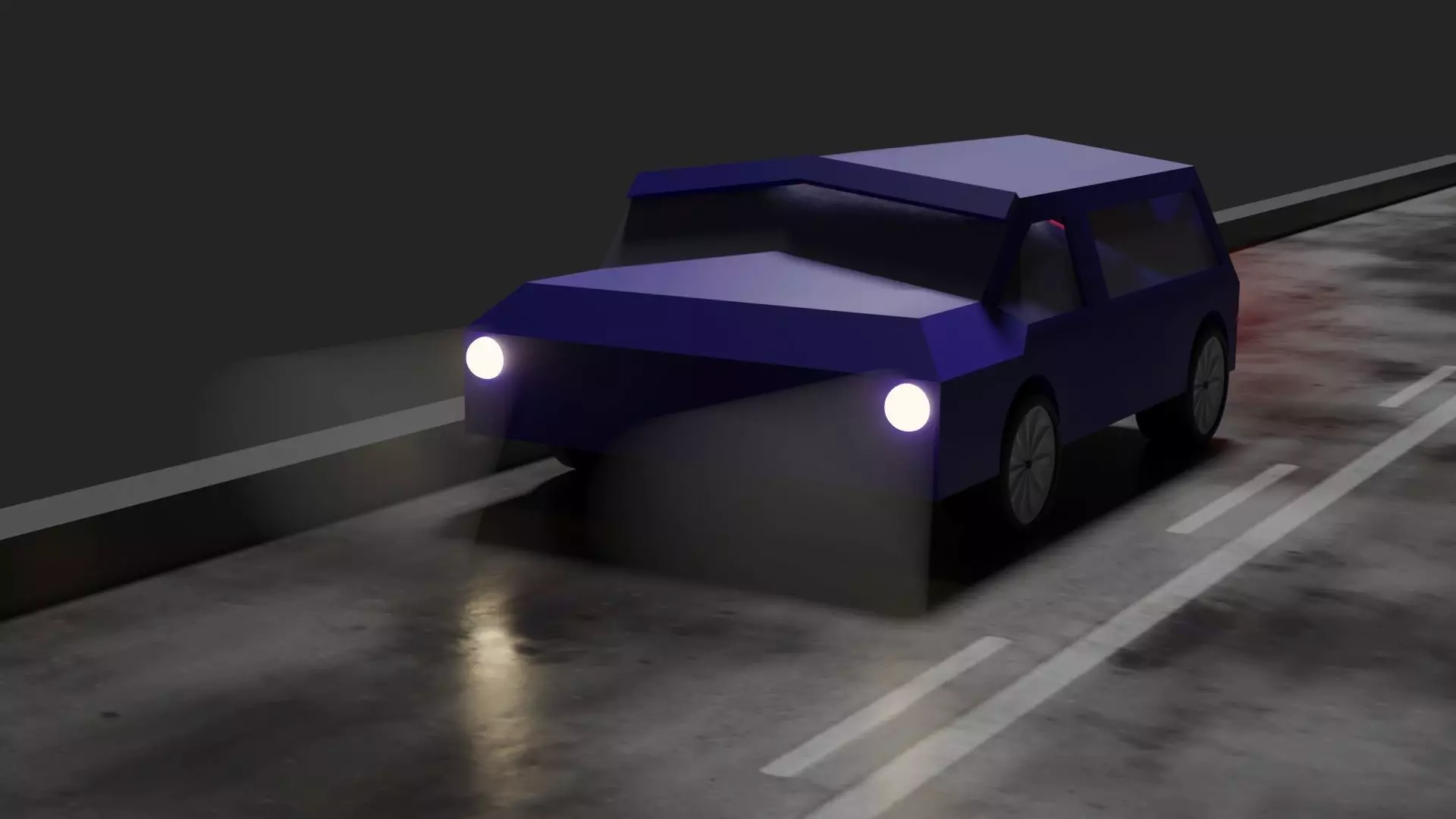 Simple Car Free low-poly 3D model