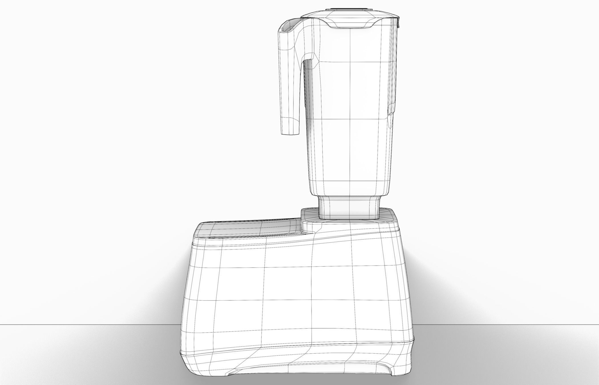 Kitchen Blender Blendtec Low-poly 3D model_7