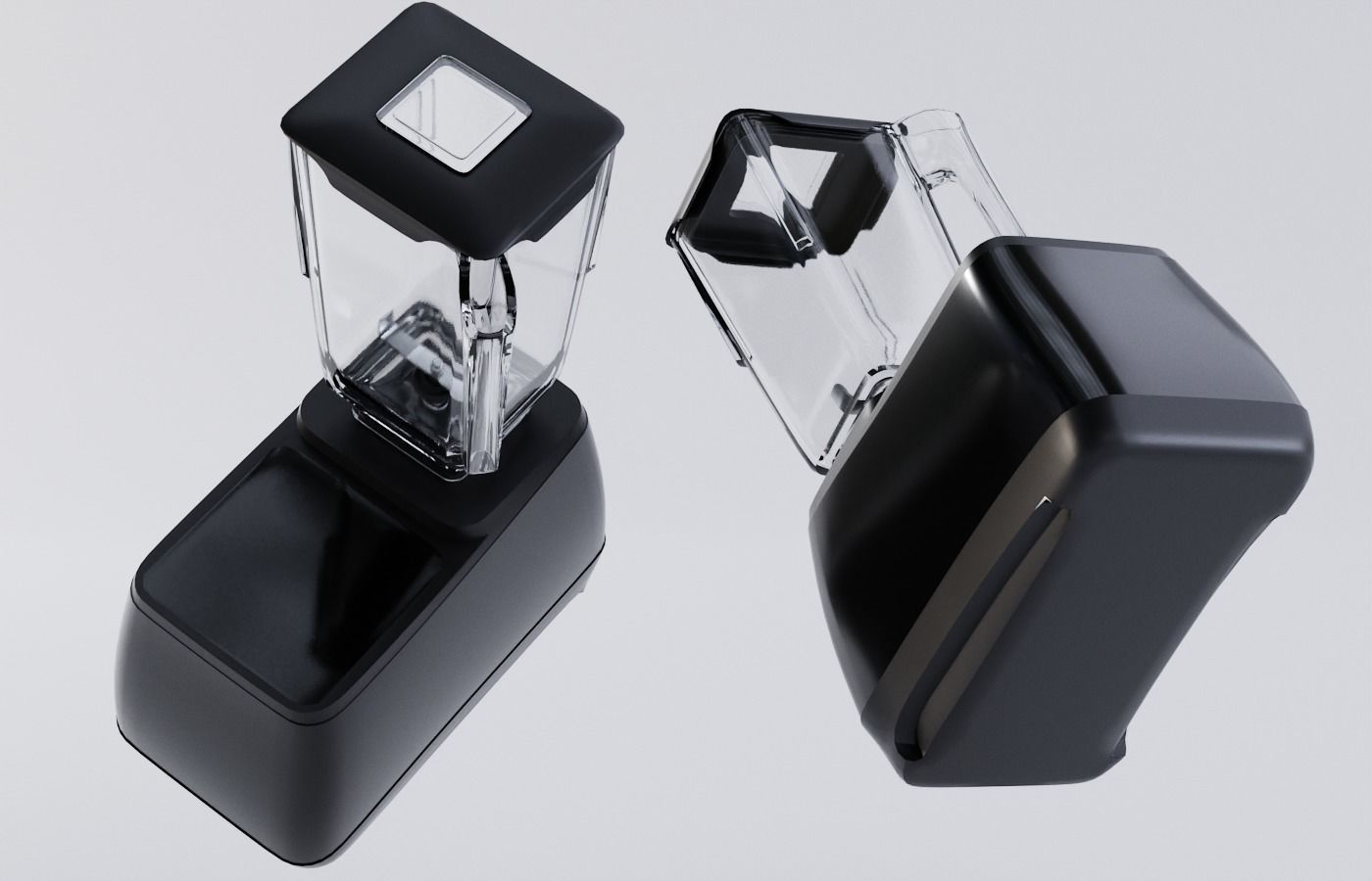 Kitchen Blender Blendtec Low-poly 3D model_4